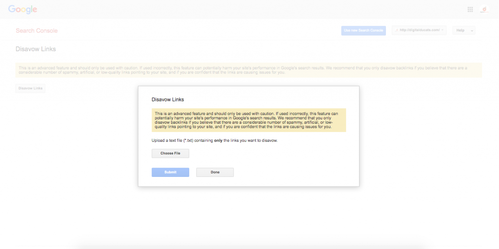A common SEO mistake is to pay for backlinks. If you're penalized this is an image of the disavow links tool you can use to rid yourself of toxic links