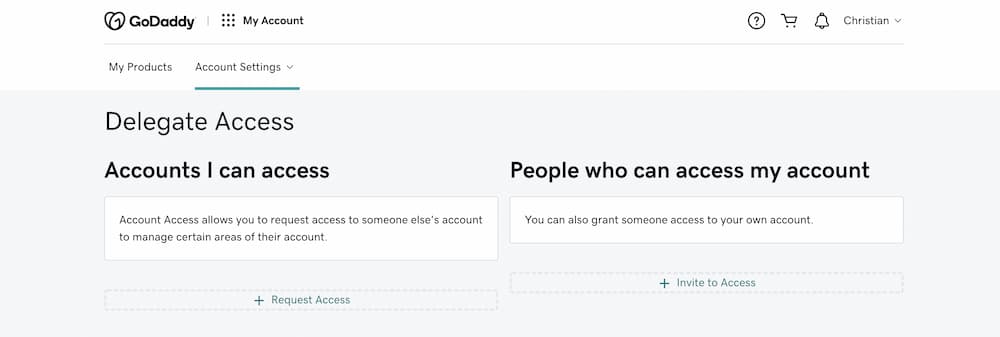 delegate access when you choose a good name for your business that you don't want to risk losing